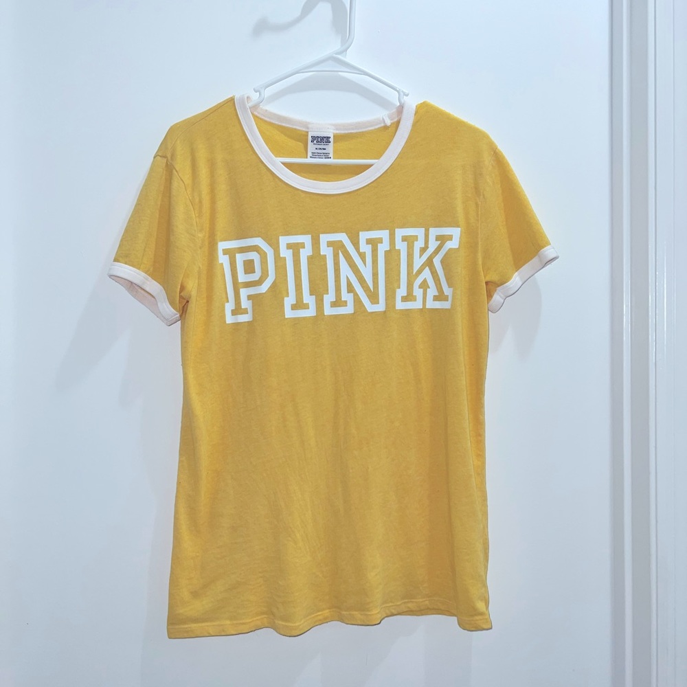 Victoria Secret PINK Medium Yellow T-Shirt